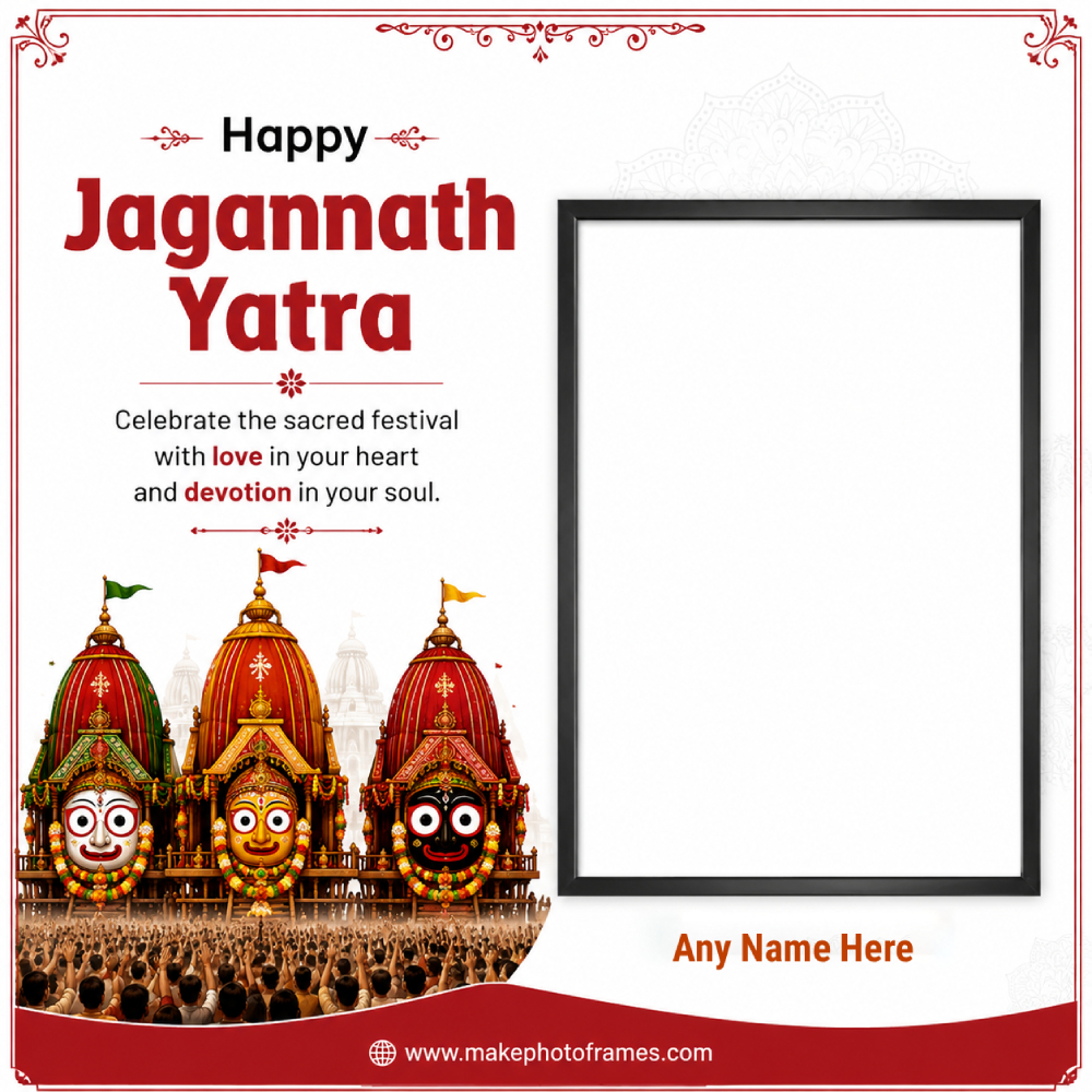 Rath Yatra AI Image Generator With Name And Frame