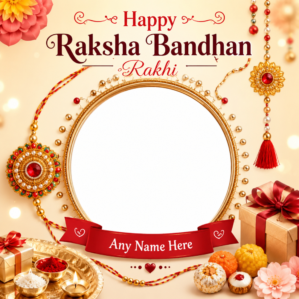 AI Raksha Bandhan Photo Frame With Custom Name
