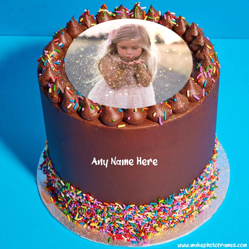 Create Your Own Happy Birthday Chocolate Cake With Photo And Name