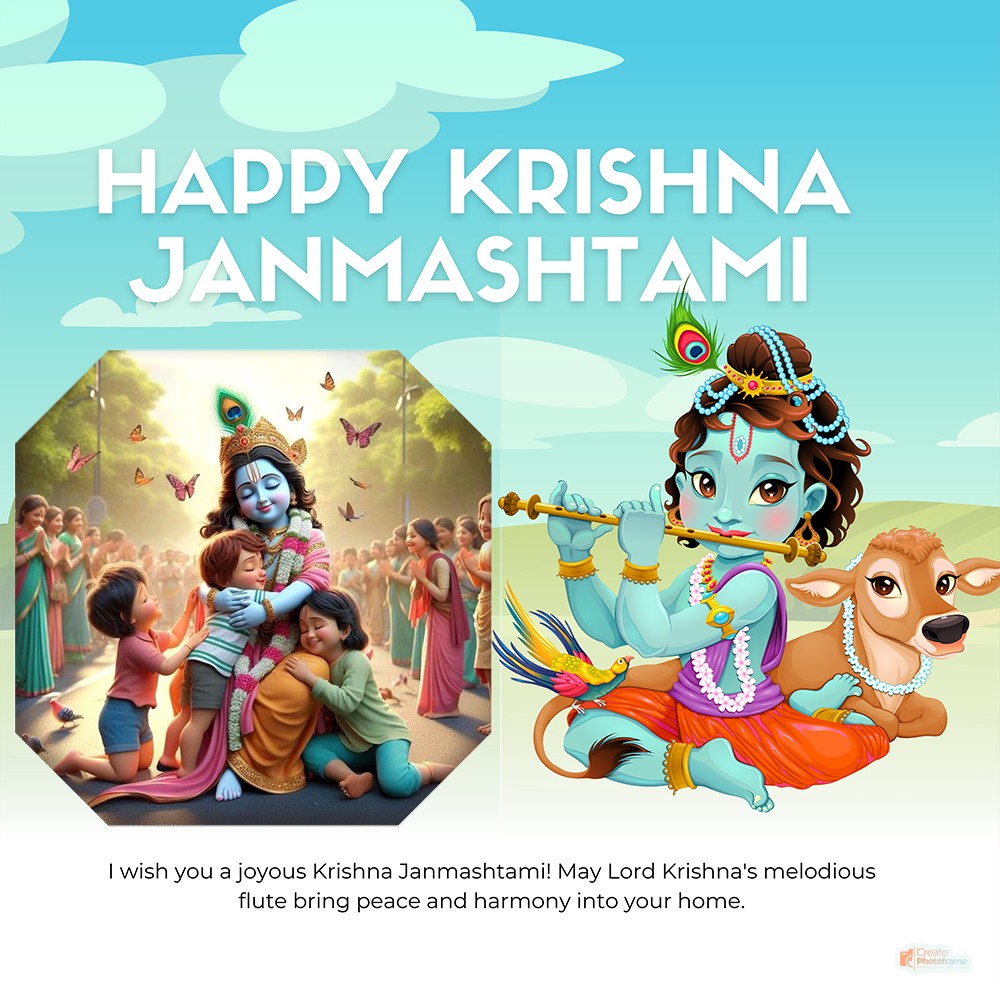Create And Download Janmashtami 2024 Photo Frame With Name And Custom Name