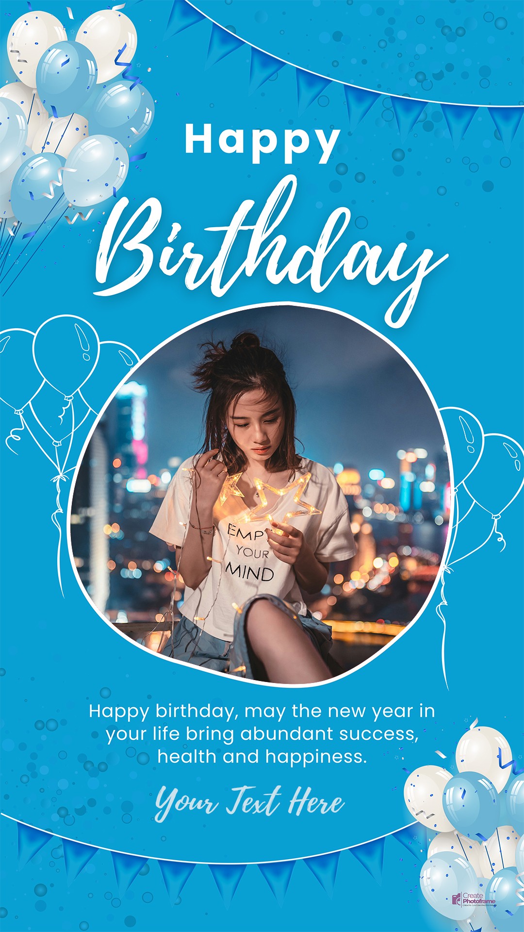 Birthday Frame For Instagram Story For Girl With Custom Name