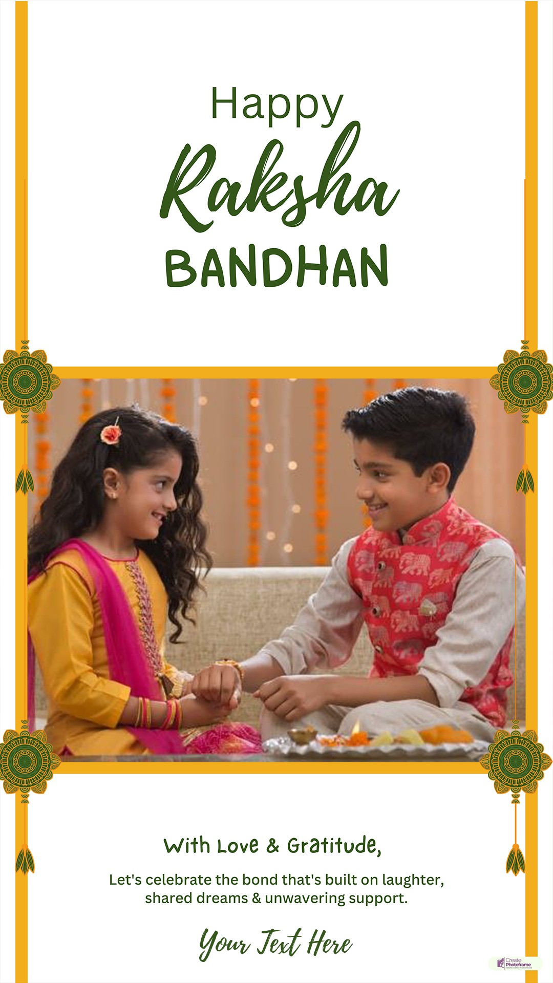 Happy Raksha Bandhan Morning Status Photo With Name – Start The Festival With Blessings
