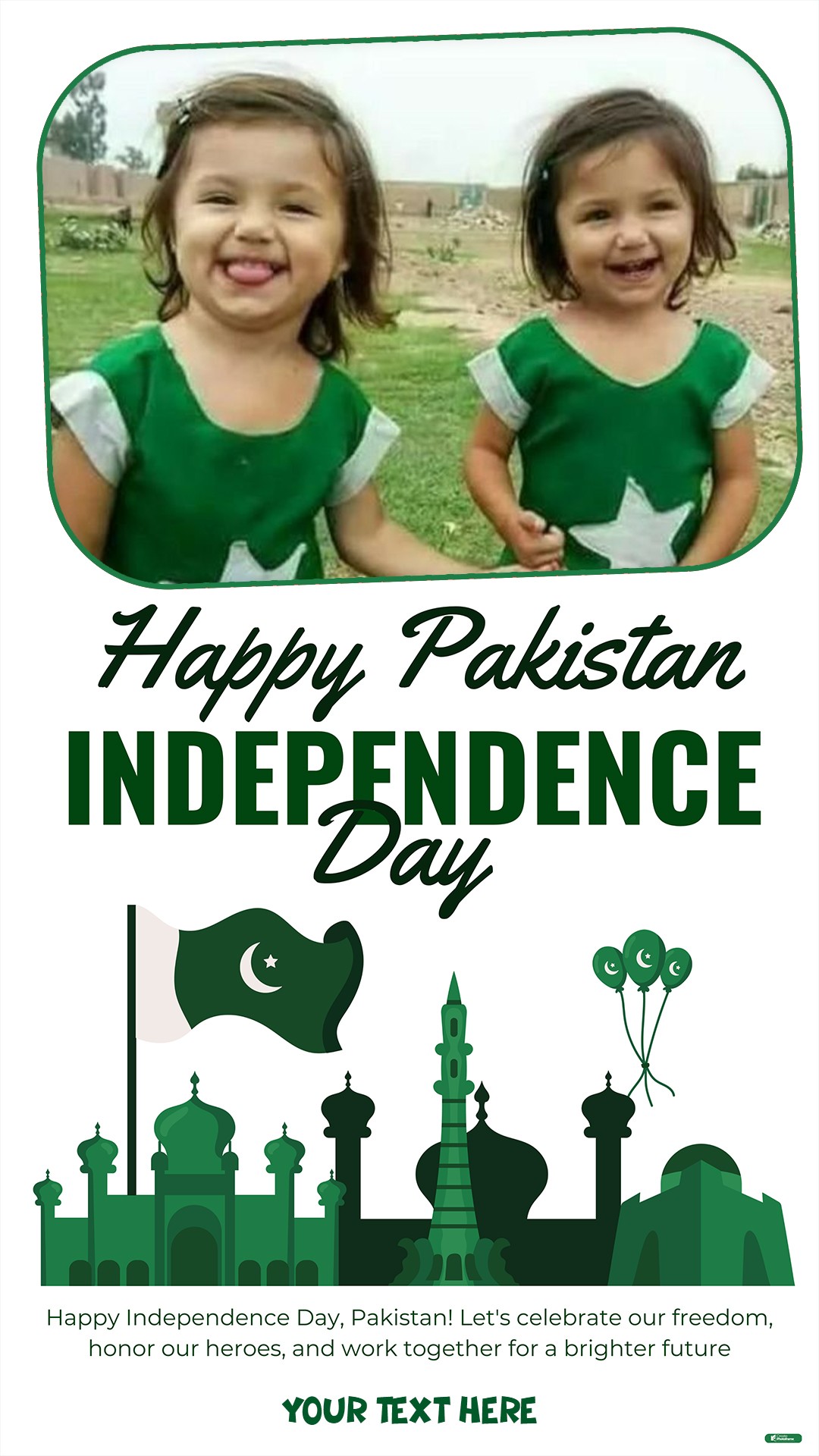 Custom Happy Independence Day Pakistan Photo Editing With Name