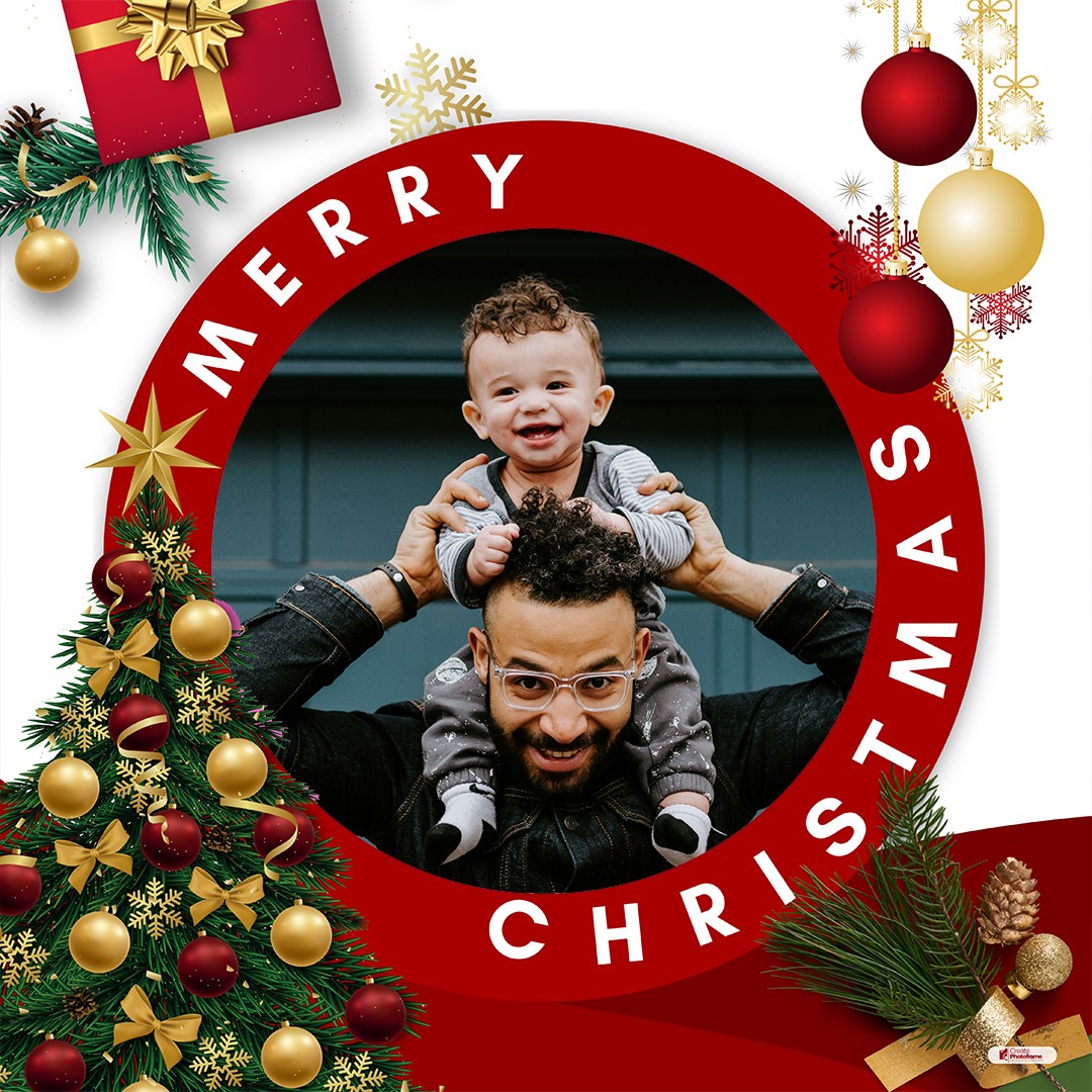 Merry Christmas Selfie Frame With Name Editing