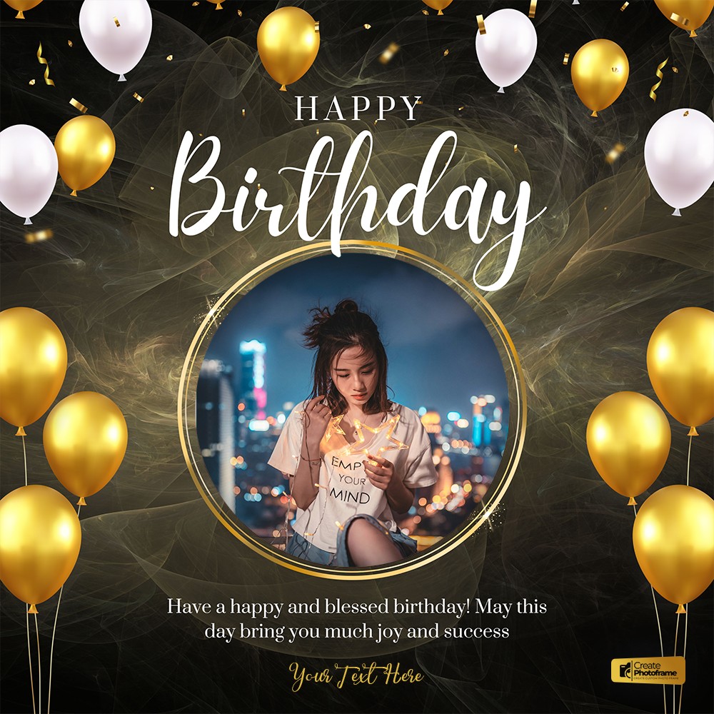 Birthday Card Template Insert Picture With Custom Name